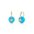 Gold & Diamond Eye Turquoise Earrings