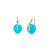 Gold & Diamond Marquise Eye Turquoise Earrings