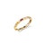 Gold & Rainbow Baguette and Bezel Eternity Ring