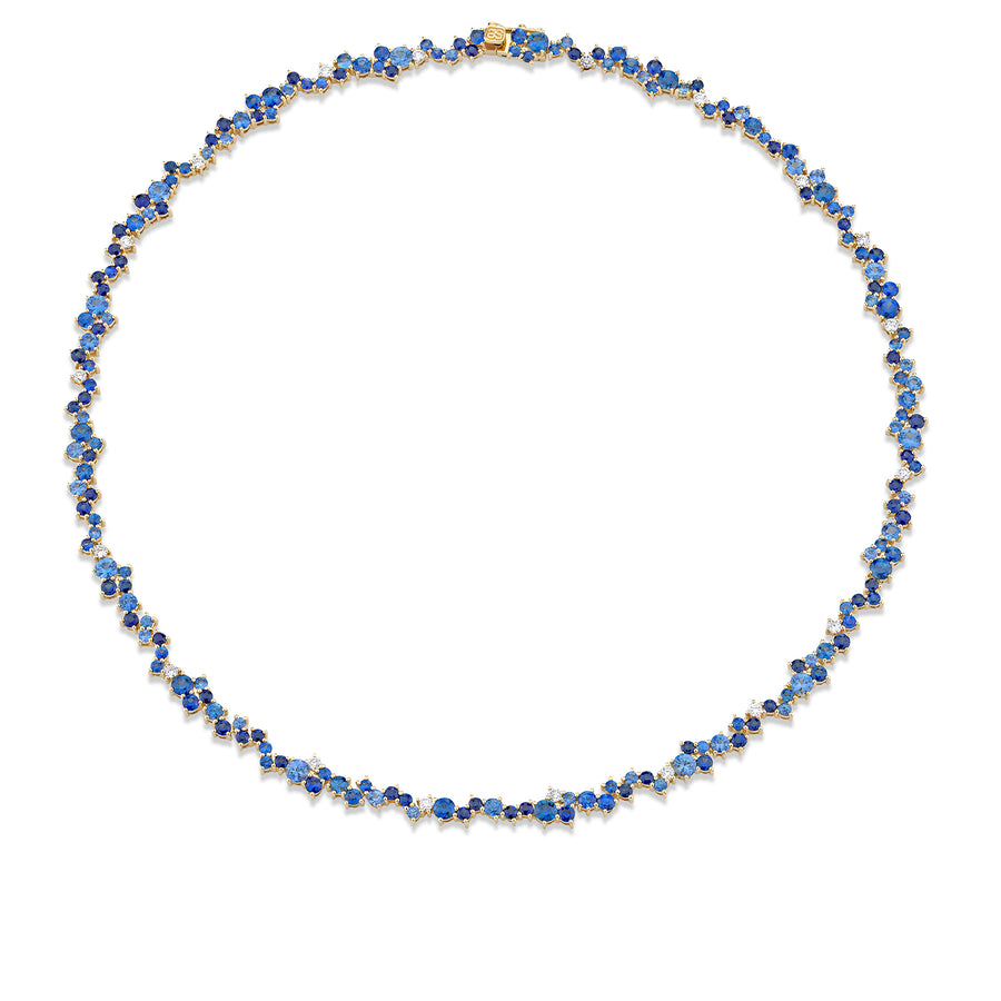 Gold & Sapphire Cocktail Eternity Necklace - Sydney Evan Fine Jewelry