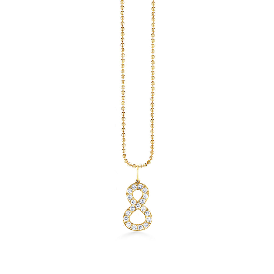 Gold & Diamond Large Number Charm - Sydney Evan Fine Jewelry