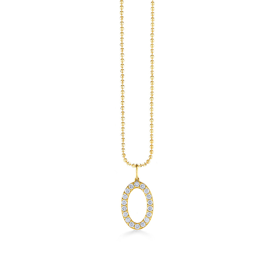 Gold & Diamond Large Number Charm - Sydney Evan Fine Jewelry