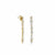 Gold & Diamond Cocktail Linear Earrings