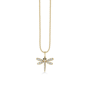 Gold & Diamond Dragonfly Charm - Sydney Evan Fine Jewelry