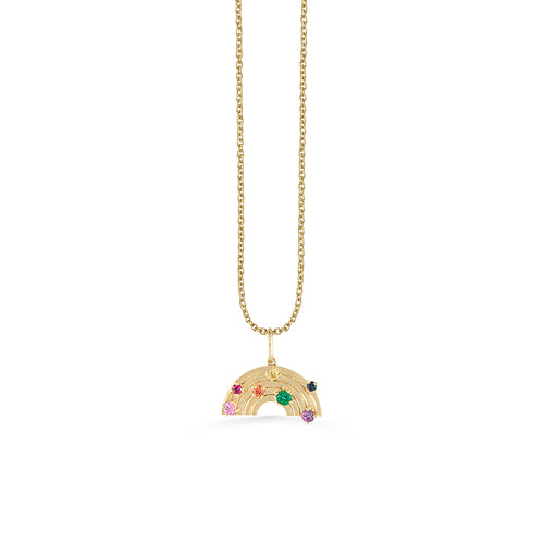 Gold & Gemstone Rainbow Charm