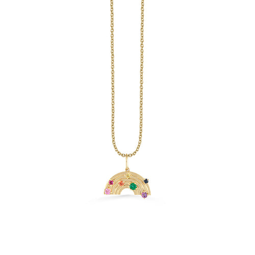 Kids Collection Gold & Gemstone Rainbow Necklace