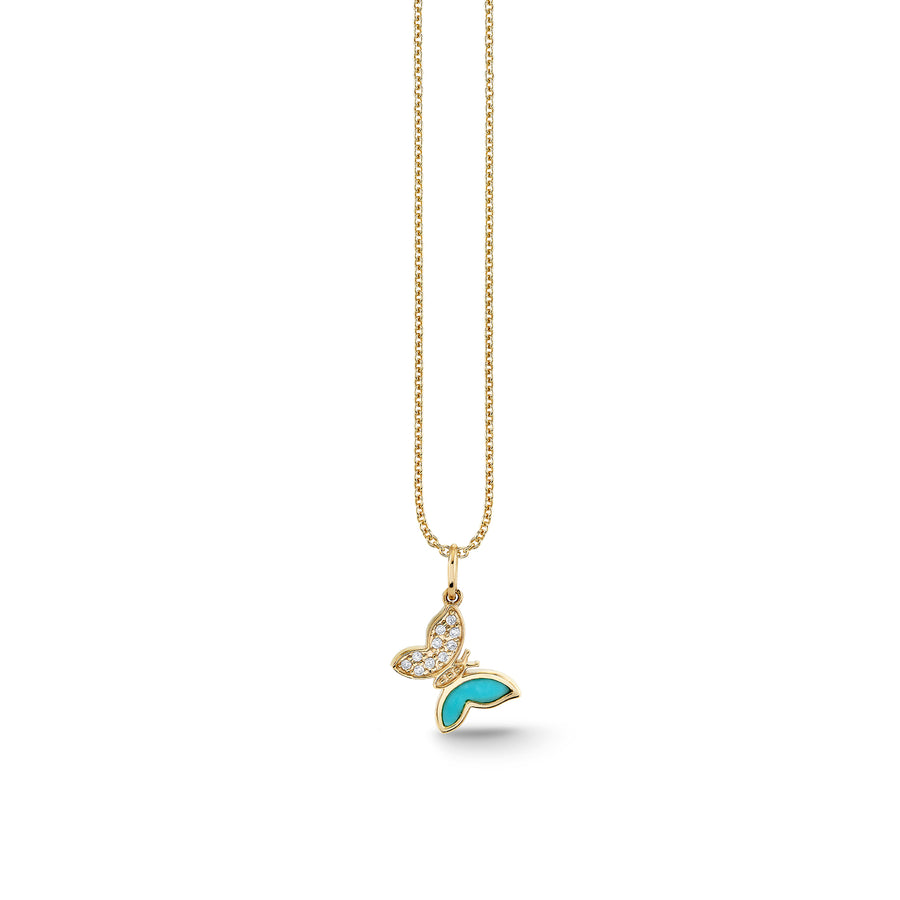 Gold & Diamond Tiny Butterfly Charm - Sydney Evan Fine Jewelry