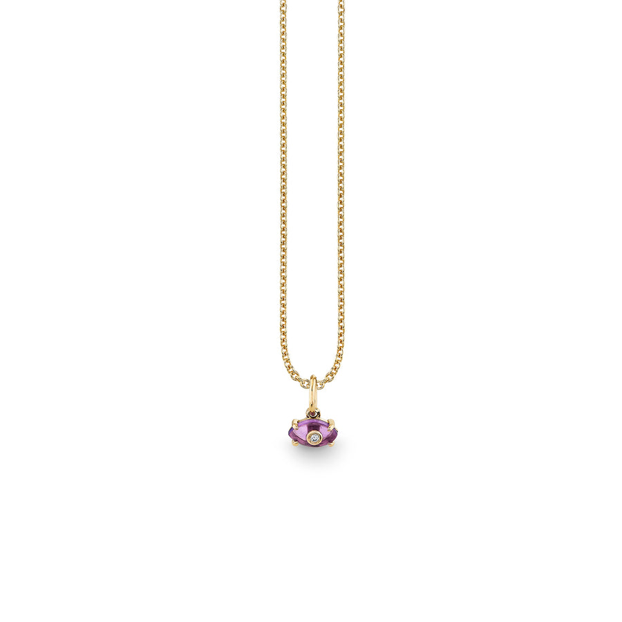 Gold & Diamond Tiny Carved Stone Eye Charm - Sydney Evan Fine Jewelry