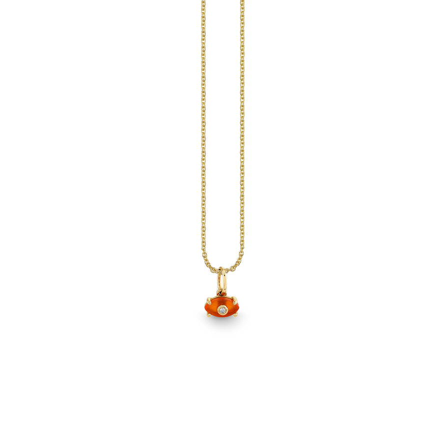 Gold & Diamond Tiny Carved Stone Eye Charm - Sydney Evan Fine Jewelry