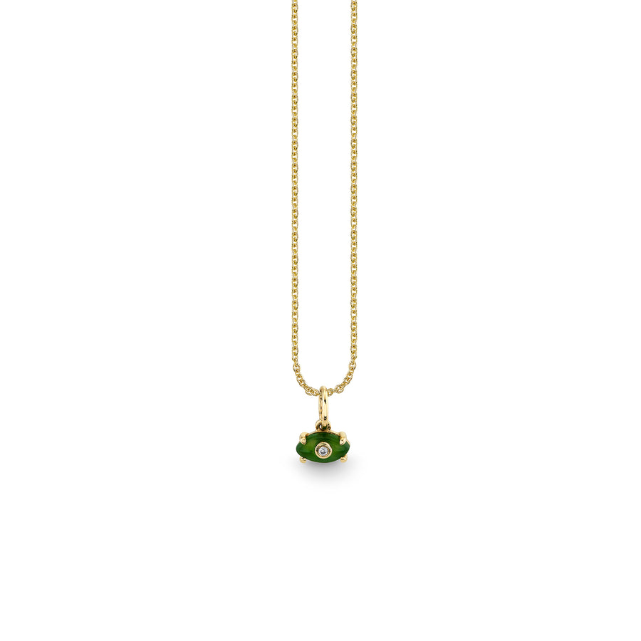 Gold & Diamond Tiny Carved Stone Eye Charm - Sydney Evan Fine Jewelry