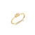 Gold & Diamond Tiny Carved Stone Eye Ring