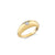 Gold & Diamond Heart Shape Puffy Ring