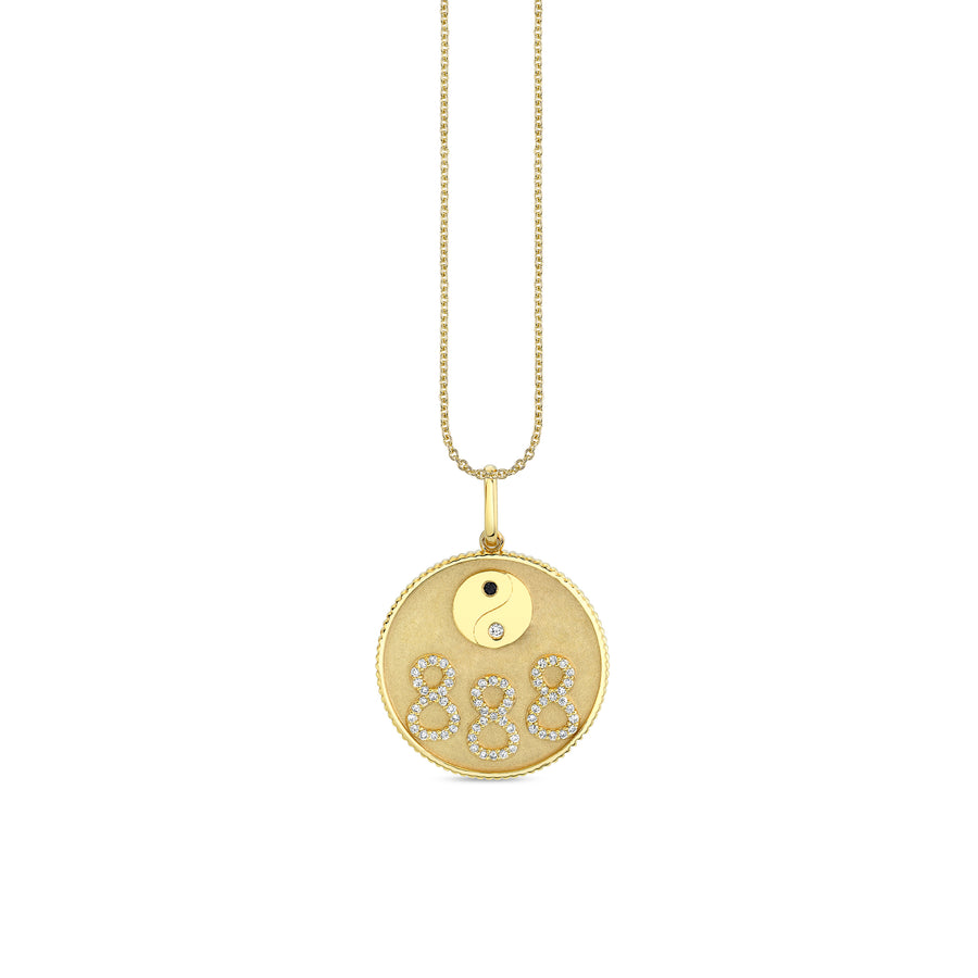 Gold & Diamond 888 Angel Number Charm - Sydney Evan Fine Jewelry