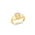 Men's Collection Gold & Diamond Cross Icon Signet Ring