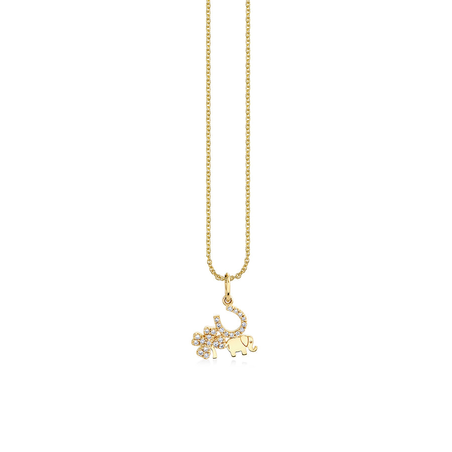 Gold & Diamond Luck Cluster Charm - Sydney Evan Fine Jewelry