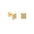 Gold & Diamond Mini Moroccan Flower Stud