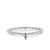 Men's Collection Black Rhodium & Diamond Tiny Cross on 14k White Gold Beads