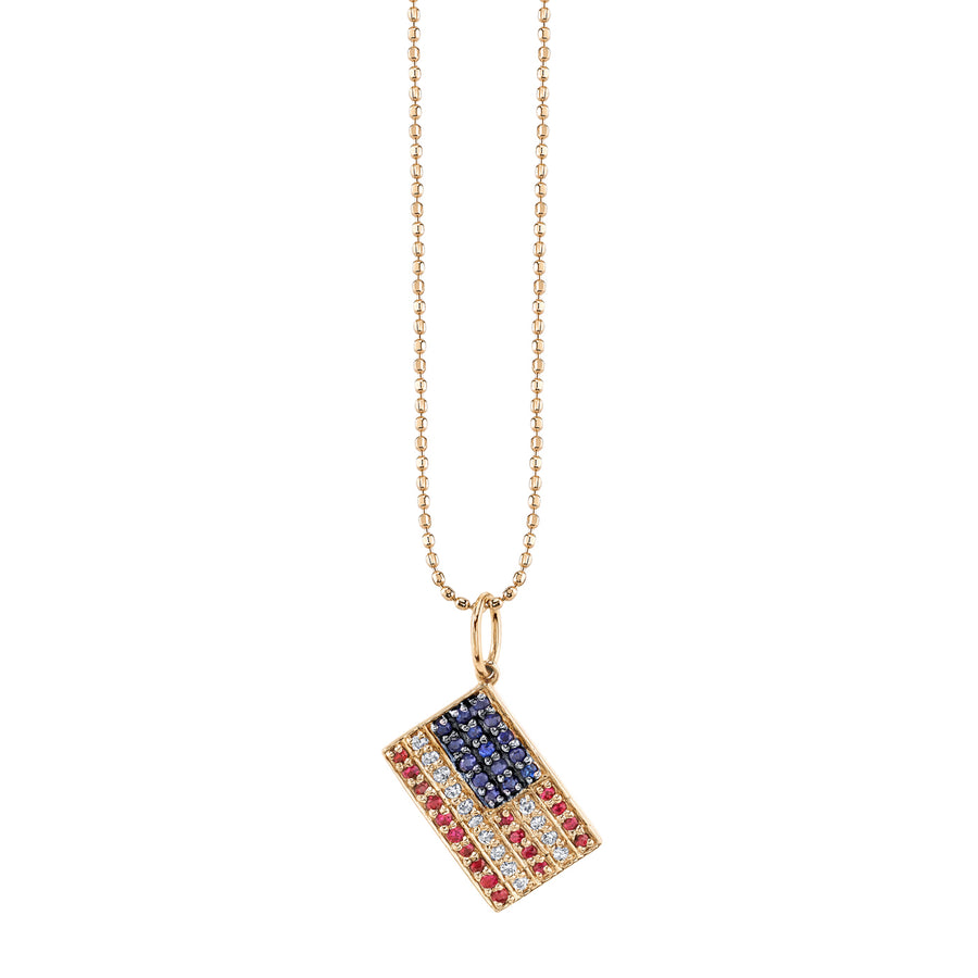 Gold & Diamond American Flag Charm - Sydney Evan Fine Jewelry