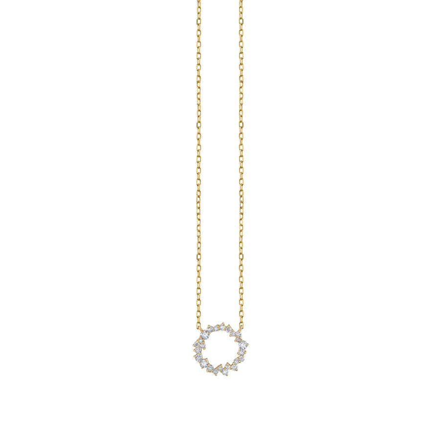 Gold & Diamond Small Cocktail Circle Necklace - Sydney Evan Fine Jewelry
