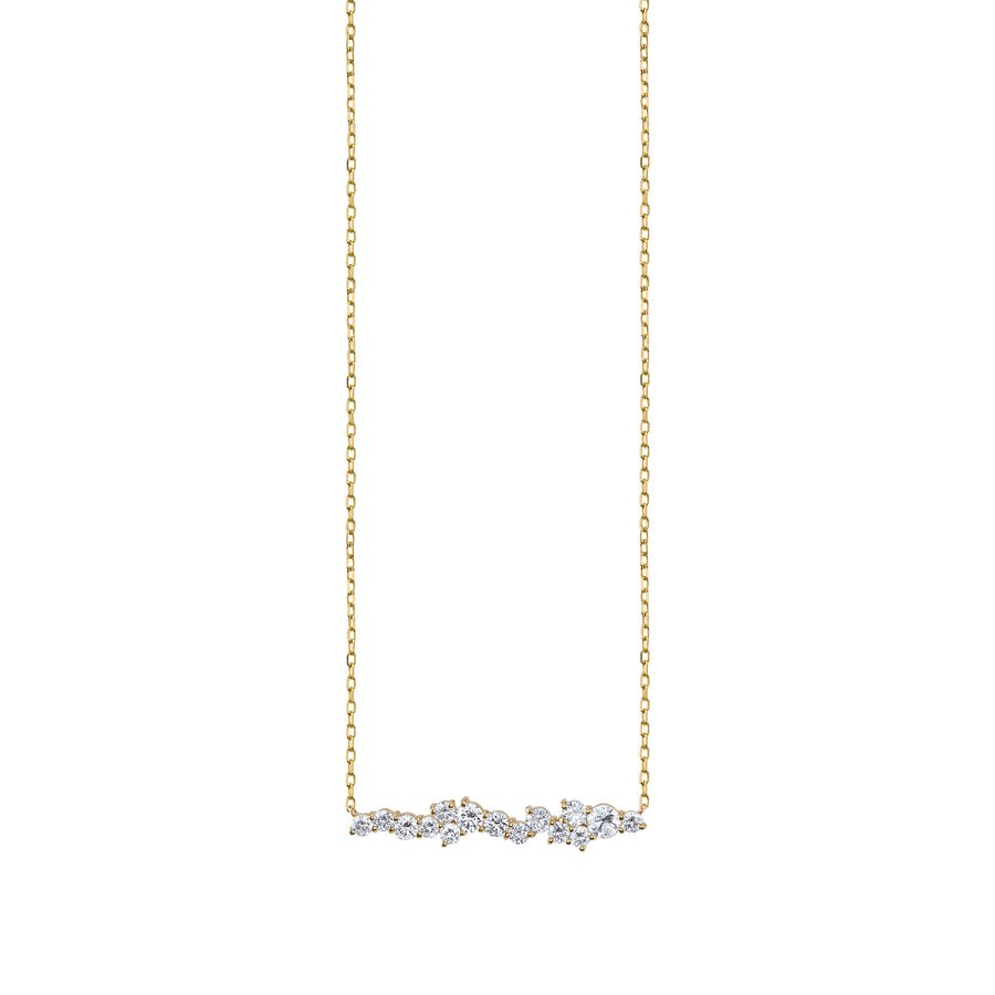 Gold & Diamond Cocktail Short Bar Necklace - Sydney Evan Fine Jewelry