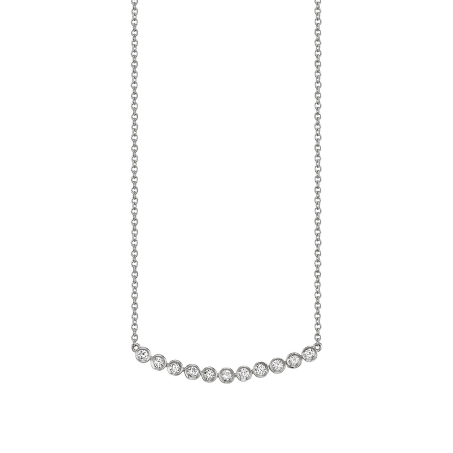 Gold & Diamond 11 Stone Bezel Necklace - Sydney Evan Fine Jewelry