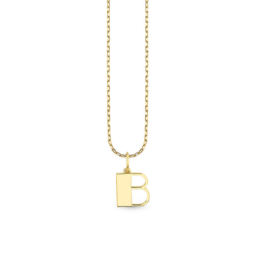 Pure Gold Small Initial Necklace