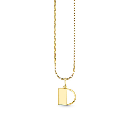 Pure Gold Small Initial Necklace