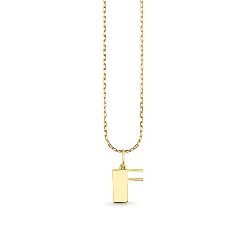 Pure Gold Small Initial Necklace
