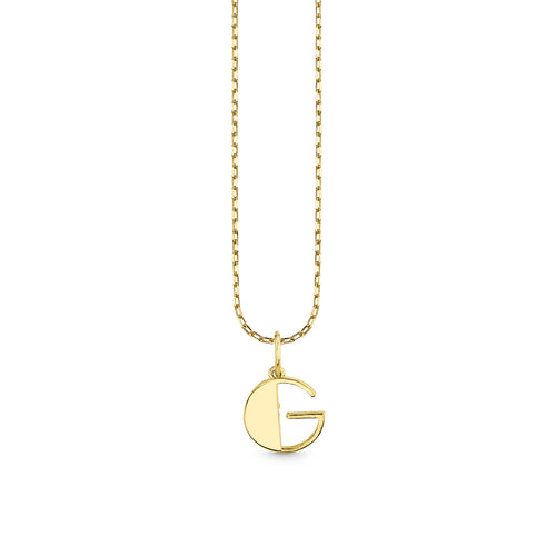 Pure Gold Small Initial Necklace