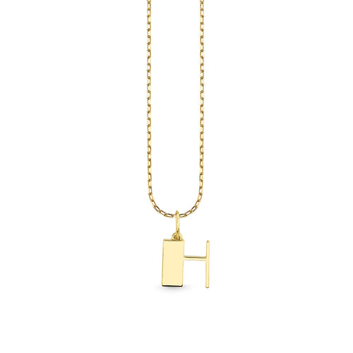 Pure Gold Small Initial Necklace
