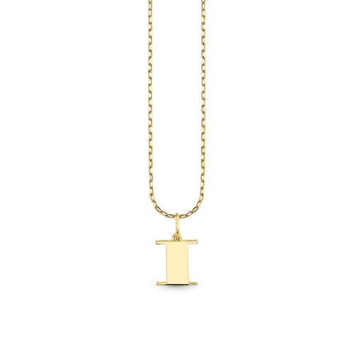 Pure Gold Small Initial Necklace