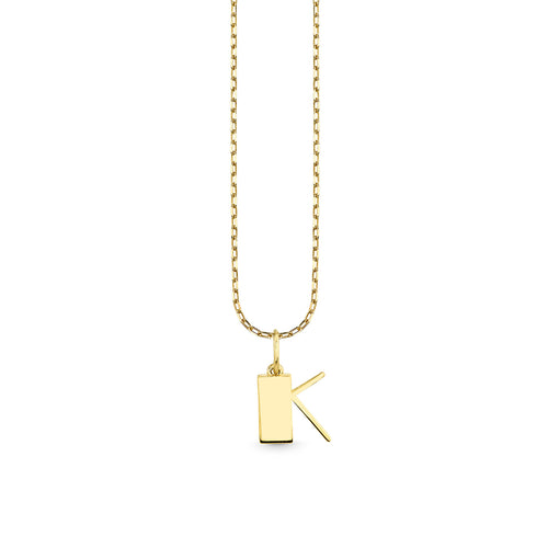 Pure Gold Small Initial Necklace
