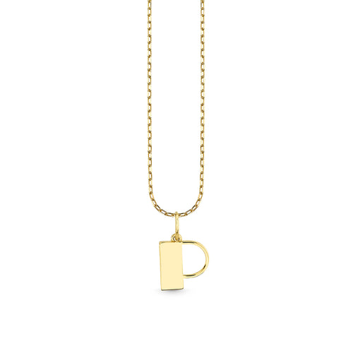 Pure Gold Small Initial Necklace