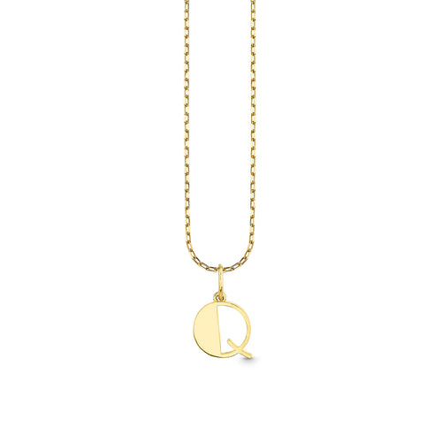 Pure Gold Small Initial Necklace