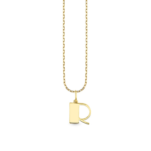 Pure Gold Small Initial Necklace
