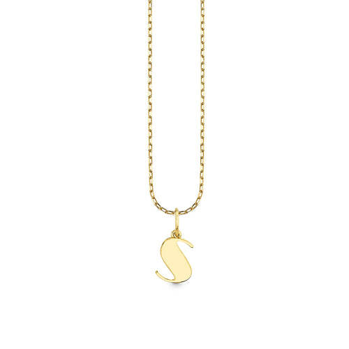 Pure Gold Small Initial Necklace