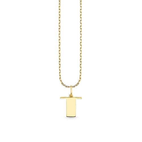 Pure Gold Small Initial Necklace