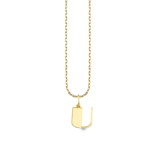 Pure Gold Small Initial Necklace