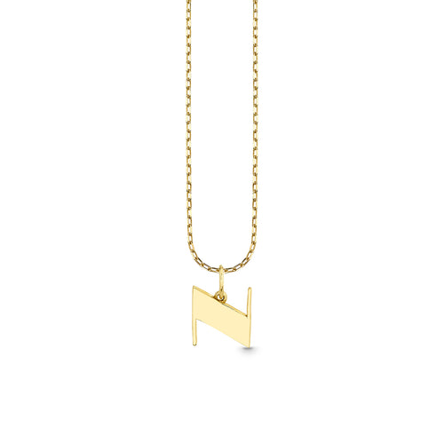 Pure Gold Small Initial Necklace