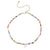 Pure Gold Tiny Initial Rainbow Zircon Choker