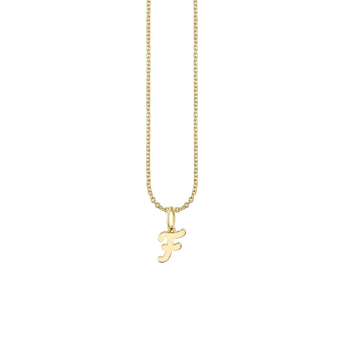 Pure Gold Tiny Initial Charm