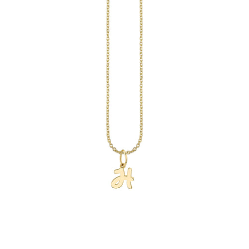 Pure Gold Tiny Initial Charm