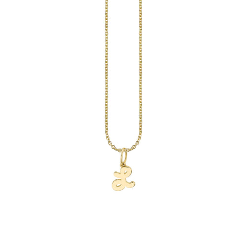 Pure Gold Tiny Initial Charm