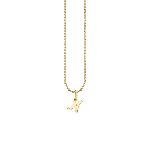 Pure Gold Tiny Initial Charm