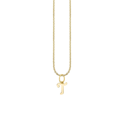 Pure Gold Tiny Initial Charm