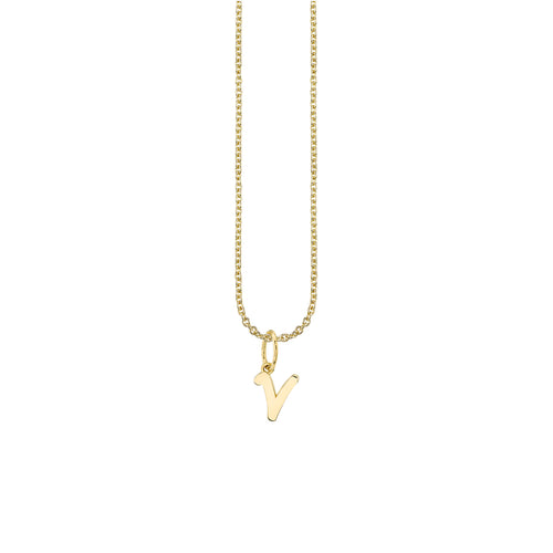 Pure Gold Tiny Initial Charm