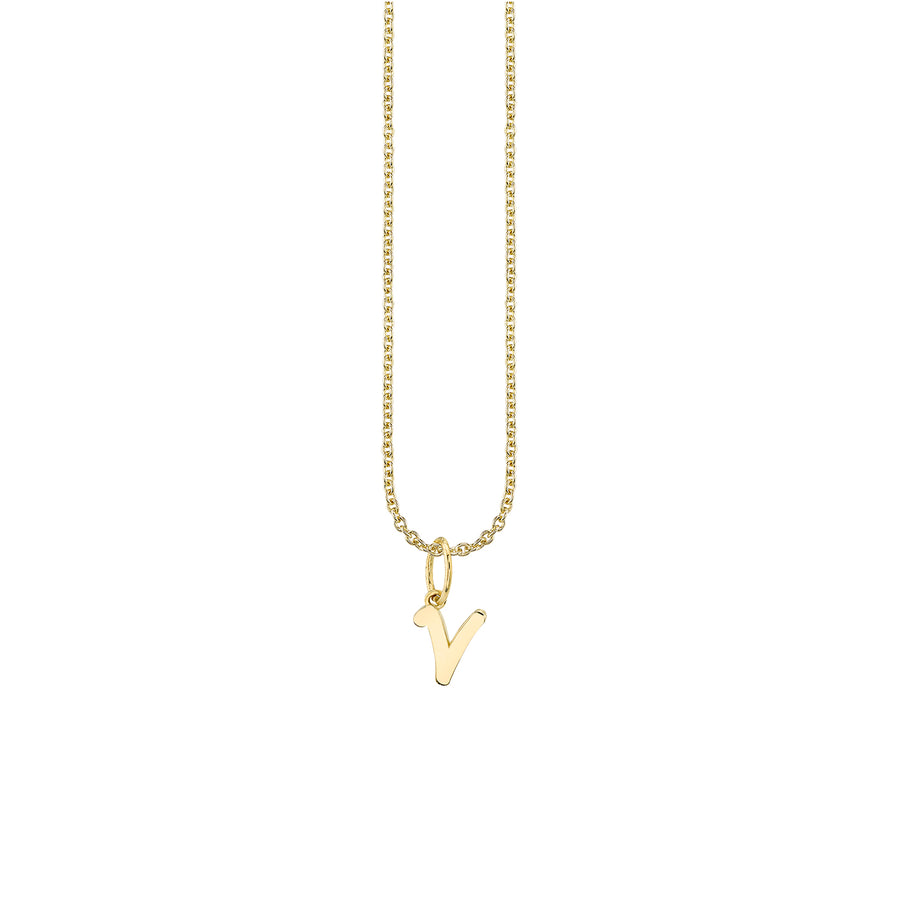 Pure Gold Tiny Initial Charm - Sydney Evan Fine Jewelry