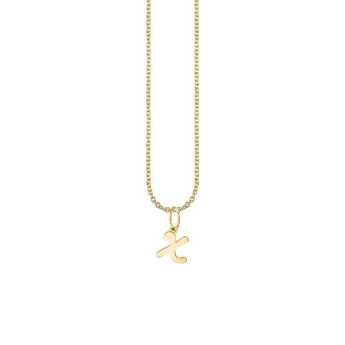 Pure Gold Tiny Initial Charm