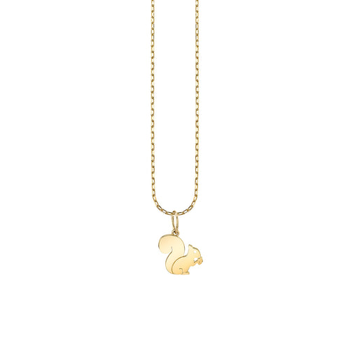 Pure Gold Small Squirrel Charm