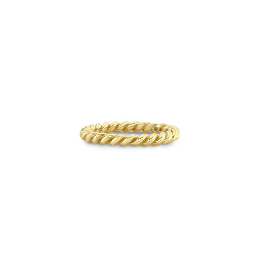 Pure Gold Thin Twisted Rope Ring